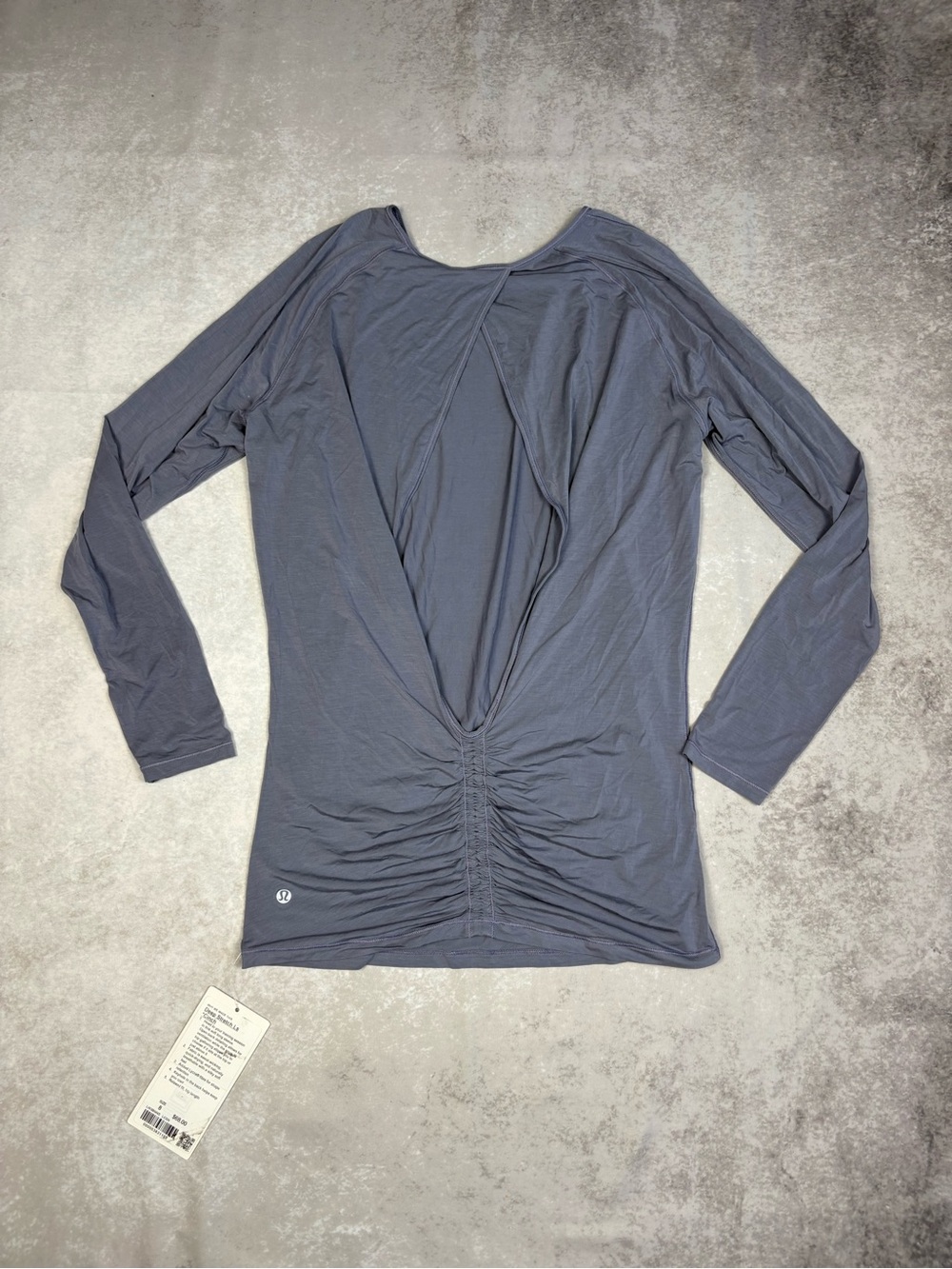 NWT Lululemon Deep Stretch Long Sleeve Cinch Open Back In Lilac Stone